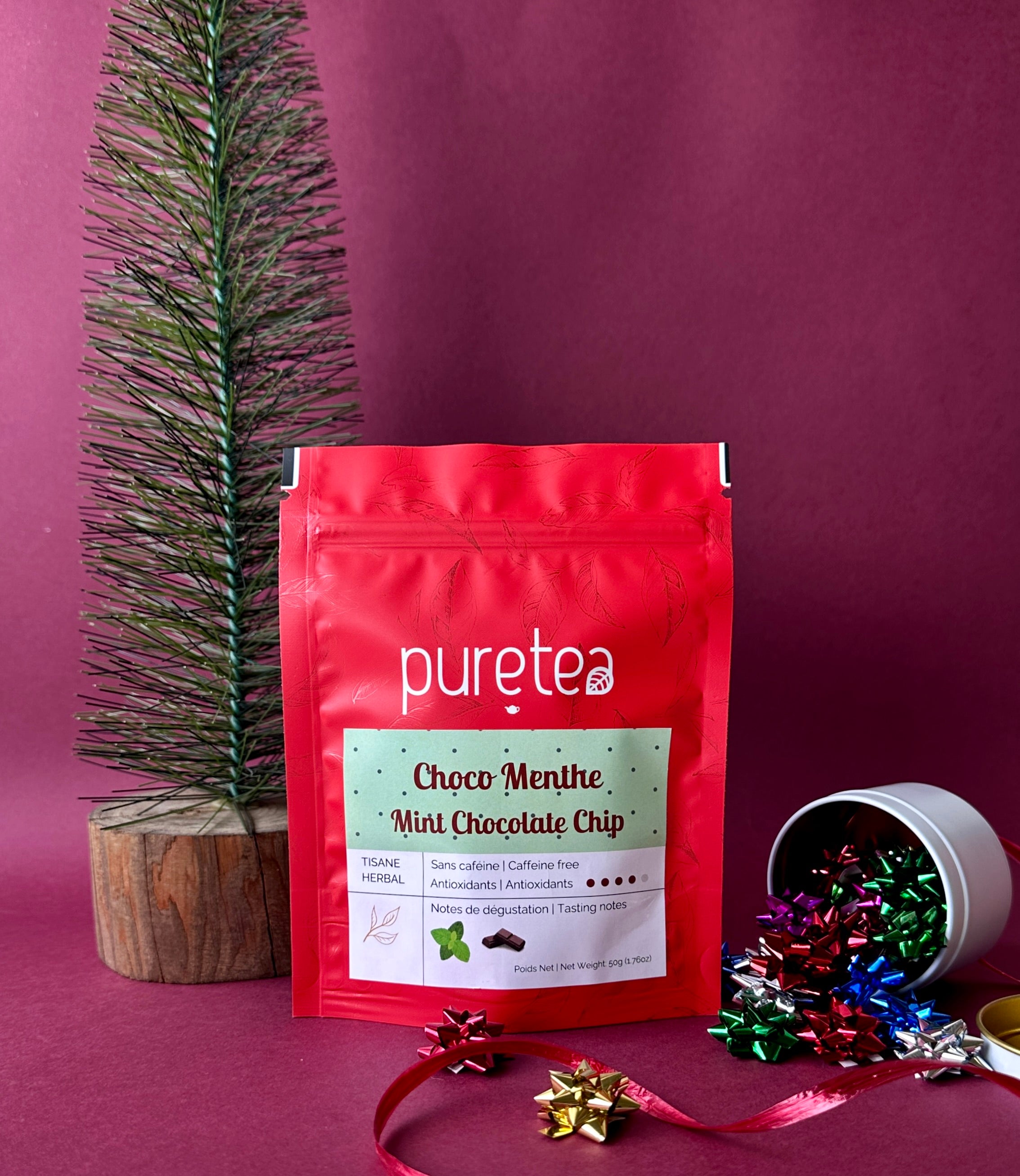 PÉPITES DE CHOCOLAT À LA MENTHE - FEUILLES EN VRAC