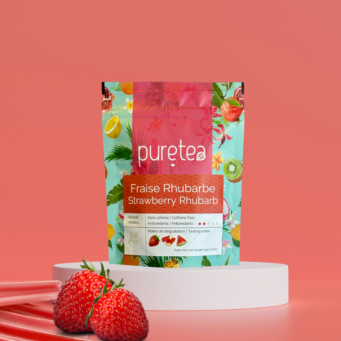 RHUBARBE FRAISE | FEUILLES EN VRAC